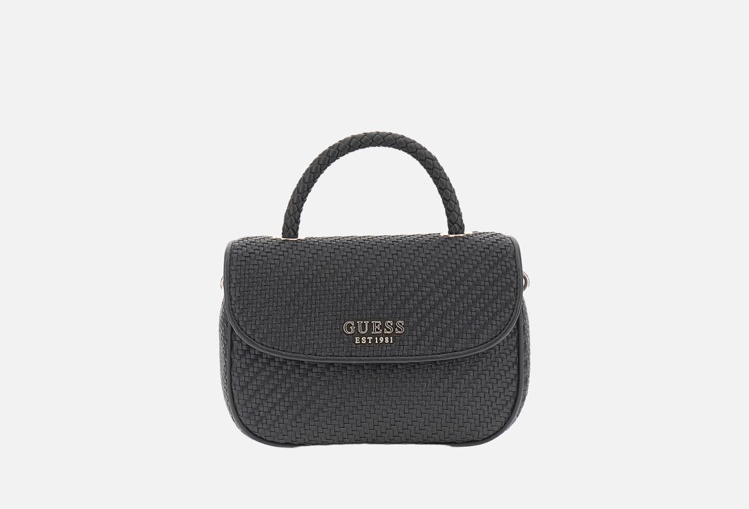 

Сумка из эко-кожи GUESS, Черный, MIREMA TOP HANDLE FLAP
