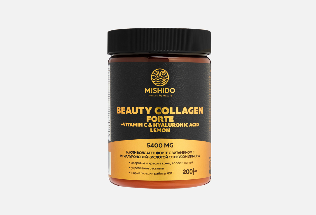 Изображение товара БАД для здоровья кожи, волос и ногтей MISHIDO Бьюти коллаген форте со вкусом лимона в порошке