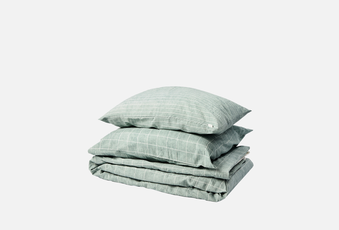 Изображение товара Комплект постельного белья DeNASTIA Идиллия из жатого хлопка 2-спальный