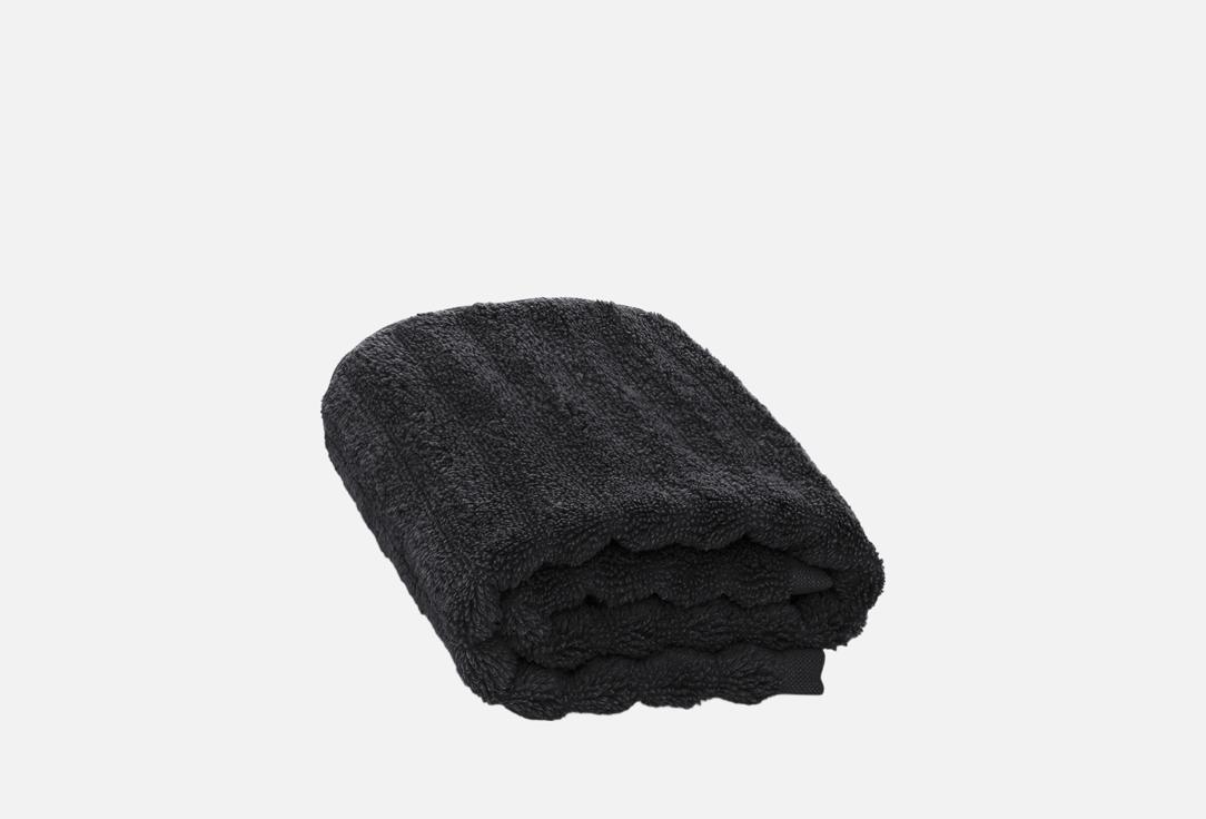 Изображение товара Полотенце махровое DeNASTIA Узкая Волна, темно-серый, 40х60