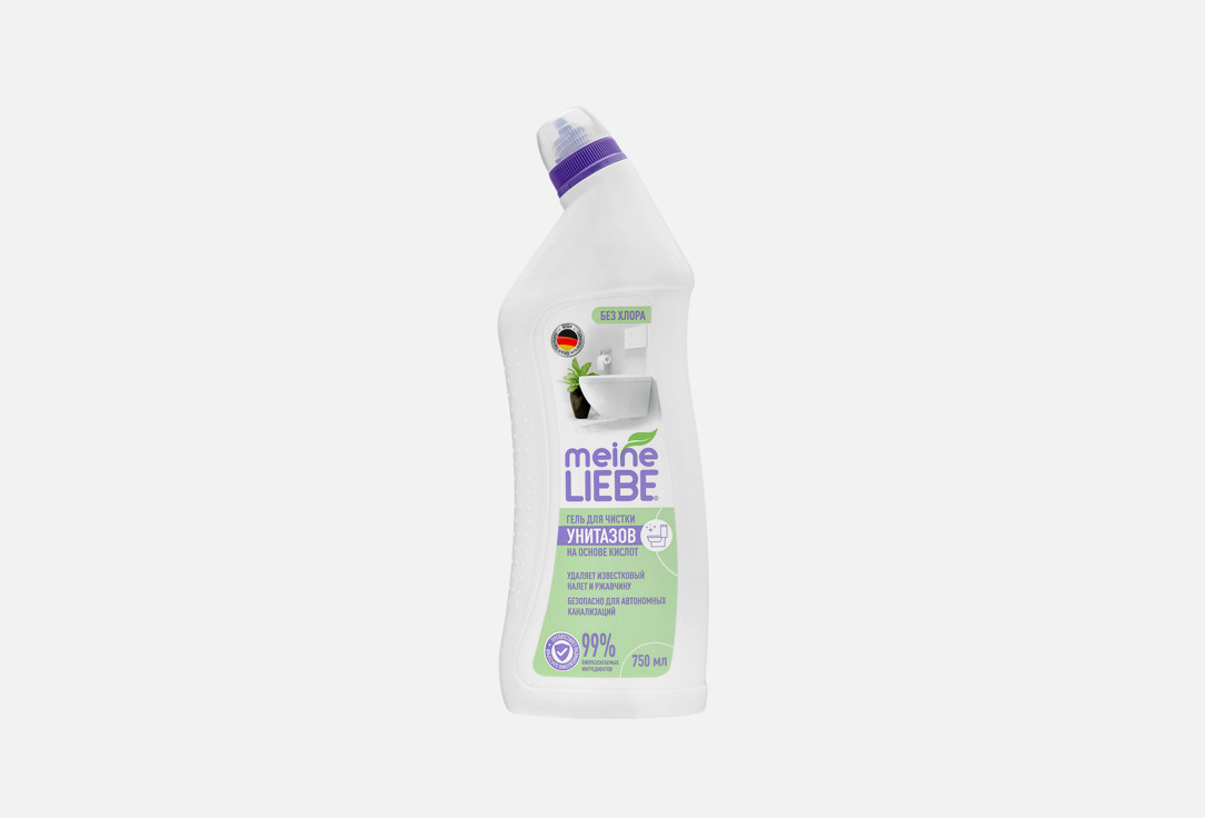 

Чистящий гель для унитаза MEINE LIEBE, NEW FORMULA 750 мл