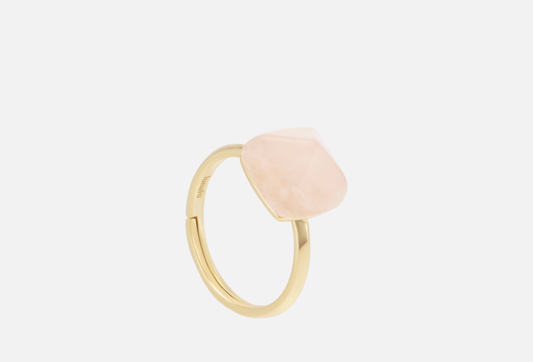 Изображение товара Серебряное кольцо LunaLu Medici с розовым кварцем и позолотой для женщин