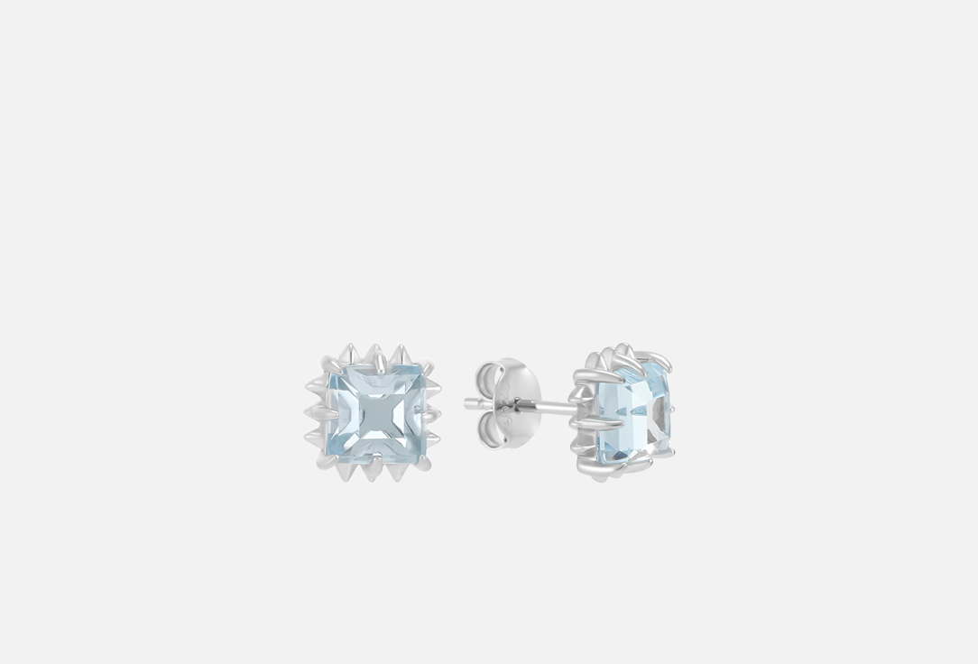 Изображение товара Серебряные серьги LunaLu Aura с топазом для женщин