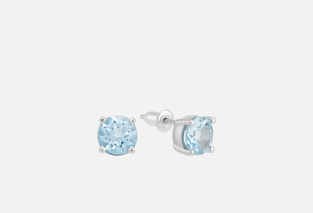 Изображение товара Серебряные серьги LunaLu Serenity с топазом для женщин элегантные и минималистичные