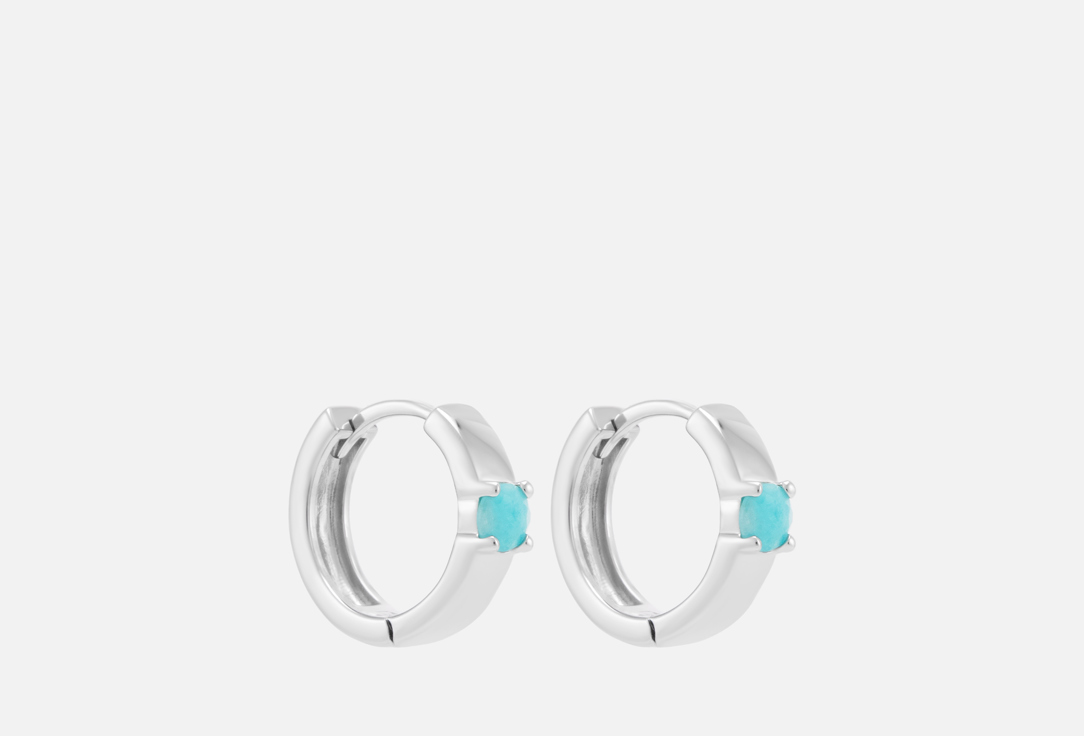 Изображение товара Серебряные серьги Тихое сияние с амазонитами LunaLu серебро 925 пробы