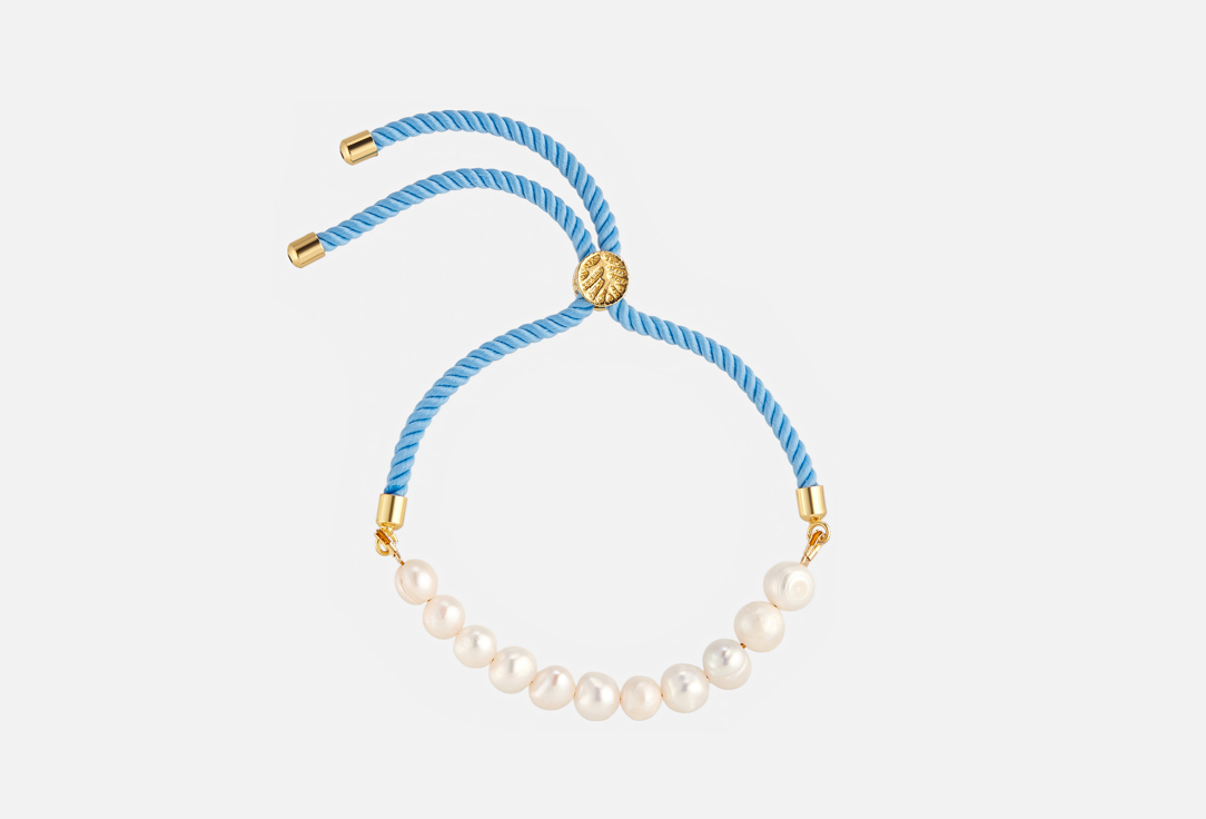 Изображение товара браслет Veltom из жемчуга с голубым жгутиком