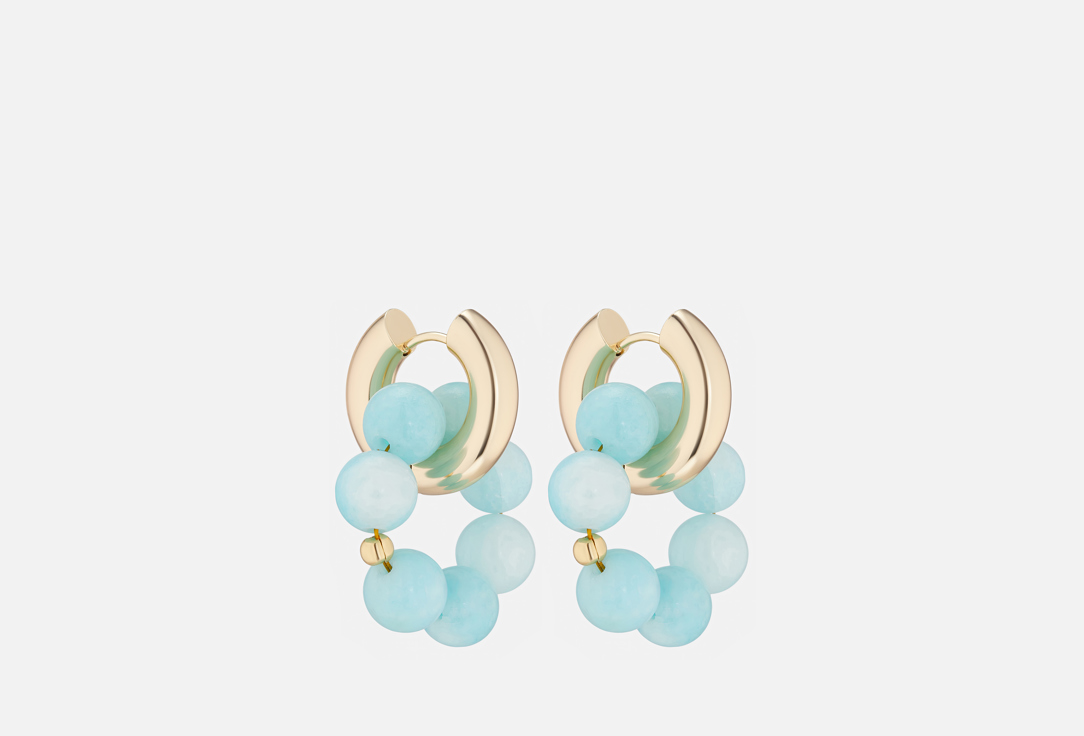 Изображение товара Серьги Veltom бублики голубой агат