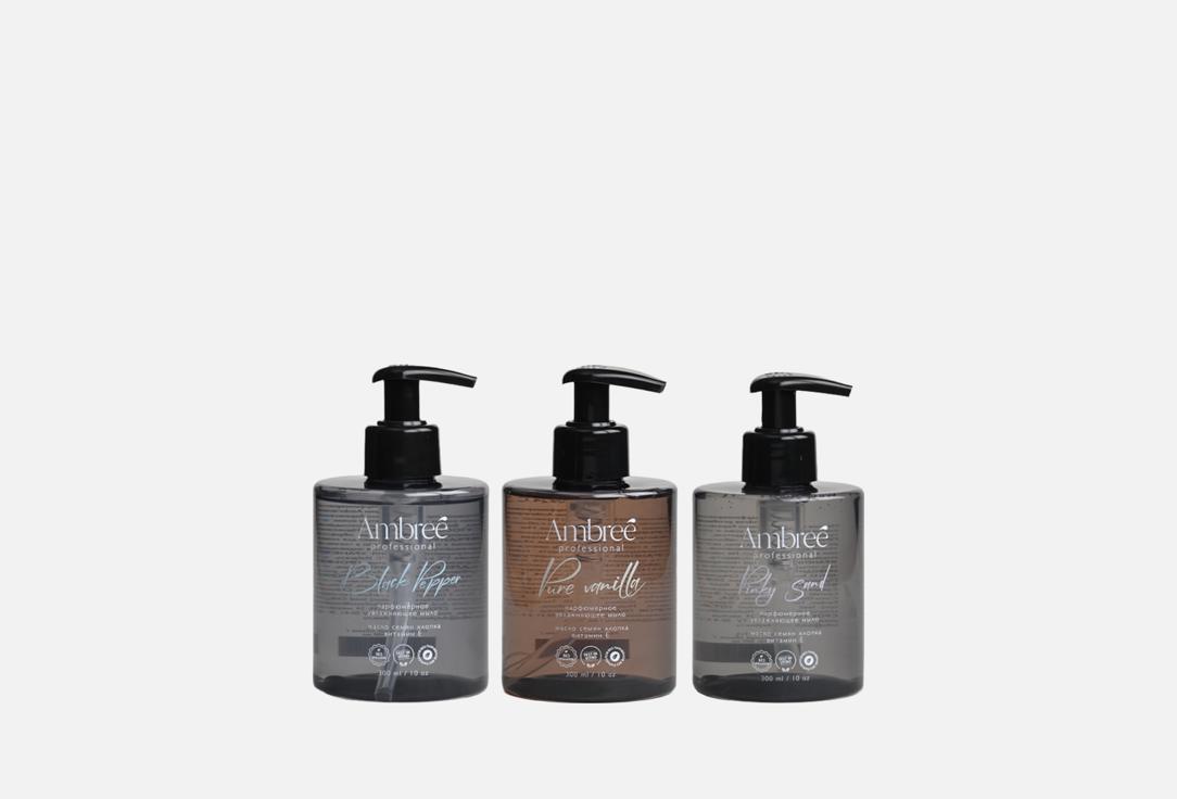 Изображение товара Набор жидкого мыла для тела и рук Ambree Professional Pure vanilla+Black pepper+Pinky sand
