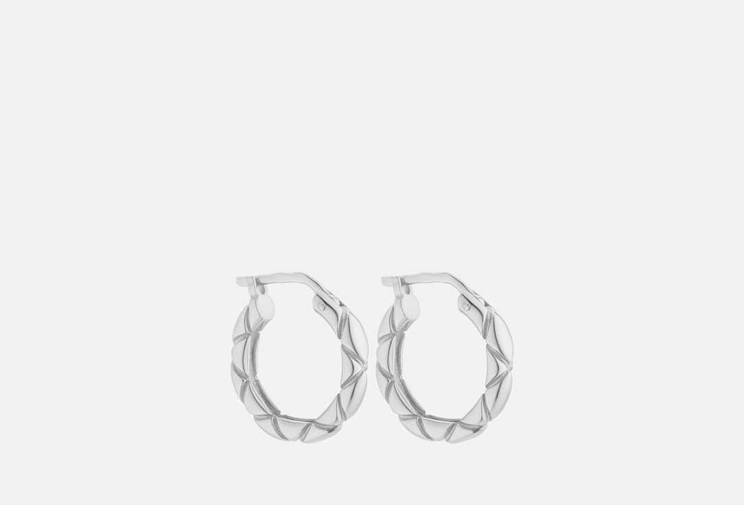 Изображение товара Серебряные серьги Goldengal БУБЛИК с крестообразным рисунком 925 пробы