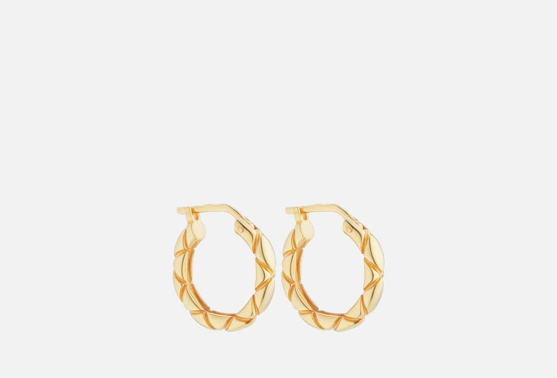 Изображение товара Серьги серебряные Goldengal шоколадный БУБЛИК с покрытием позолота