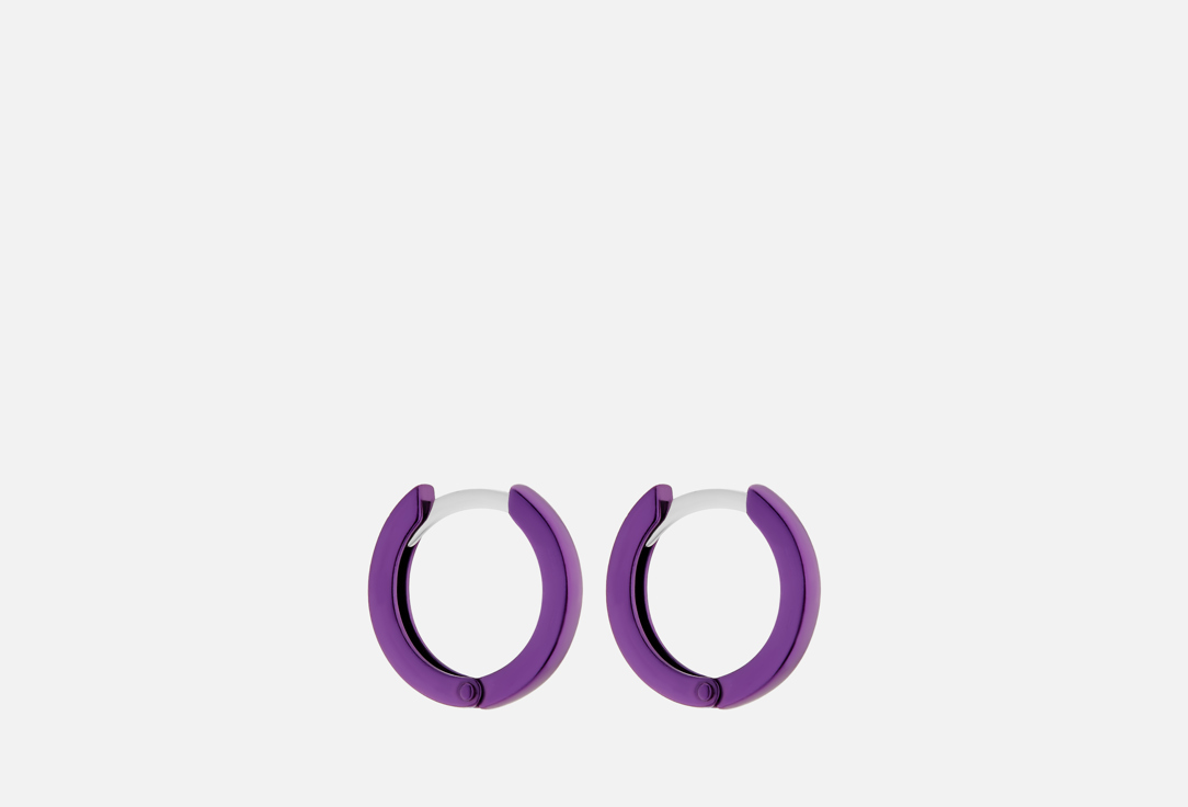Изображение товара Серьги конго серебряные Cheeky Me 15 мм фиолетовые