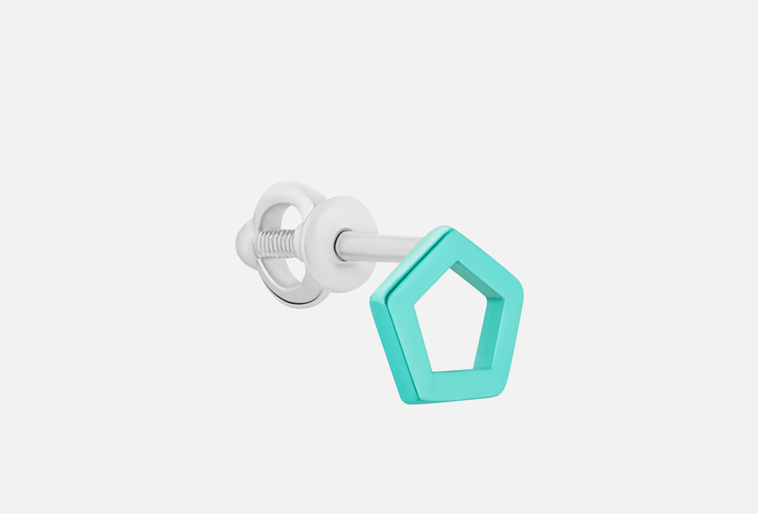 Изображение товара моносерьга серебряная Cheeky Me Пятигранник