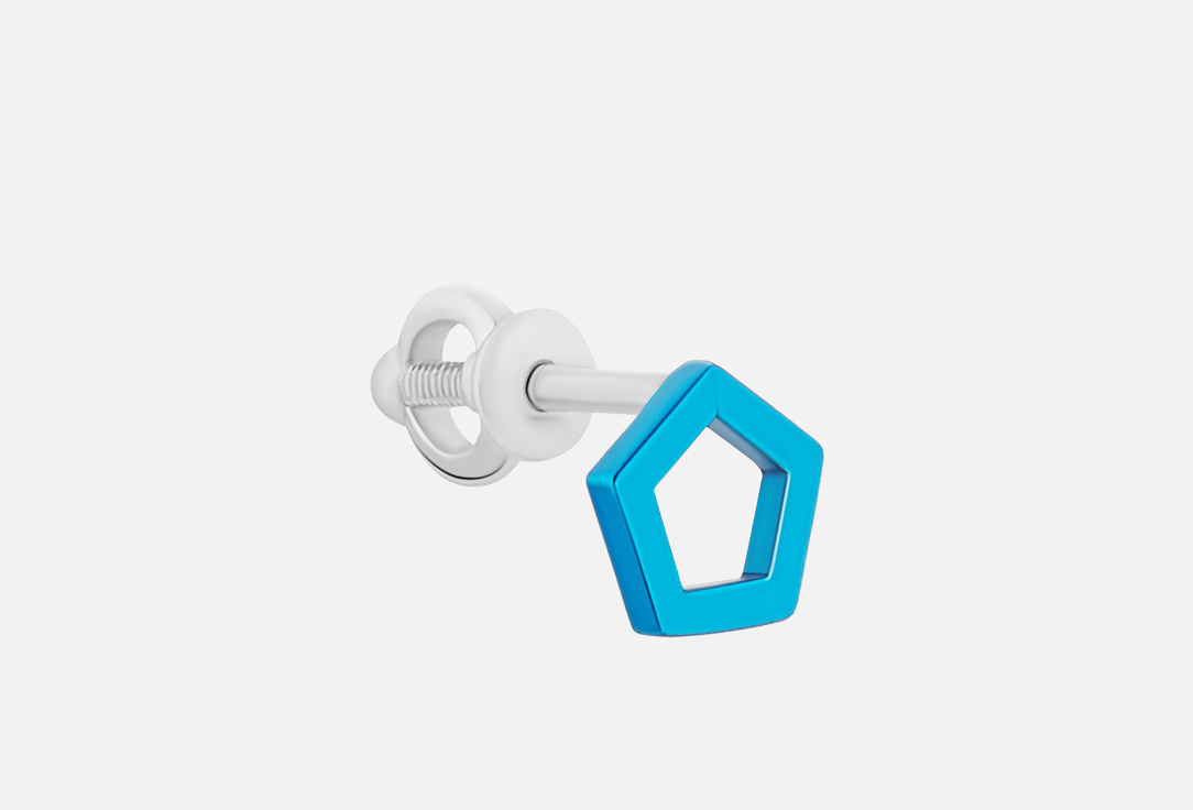 Изображение товара моносерьга серебряная Cheeky Me Пятигранник