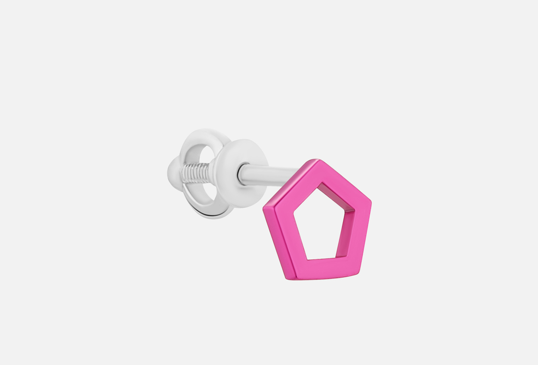 Изображение товара моносерьга серебряная Cheeky Me Пятигранник