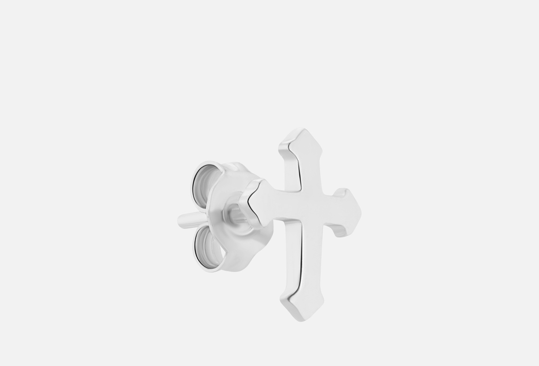 Изображение товара моносерьга серебряная Cheeky Me Готический крест