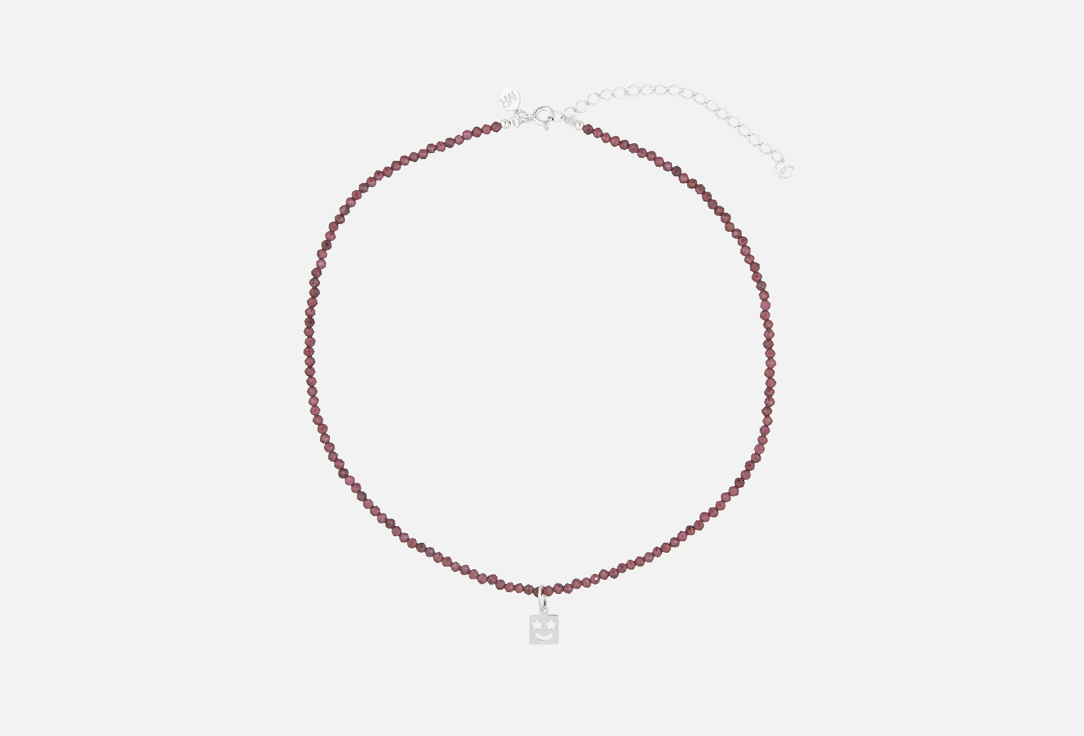 Изображение товара Серебряное колье LOVEMIRRO Smile Rhodolite для женщин 925 пробы