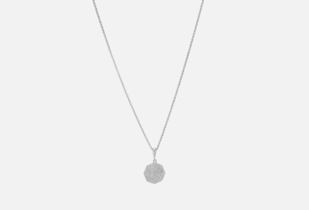 Изображение товара Серебряная подвеска ALBA с восьмиугольной монетой и родиевым покрытием для женщин