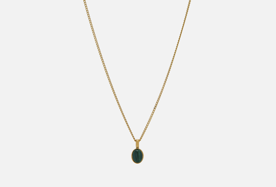 Изображение товара Серебряная подвеска с малахитом BRAIES 925 пробы женская стильная украшение