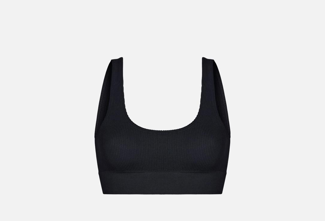 Изображение товара Топ на широких бретелях в рубчик Belle YOU Ribbed Base черный