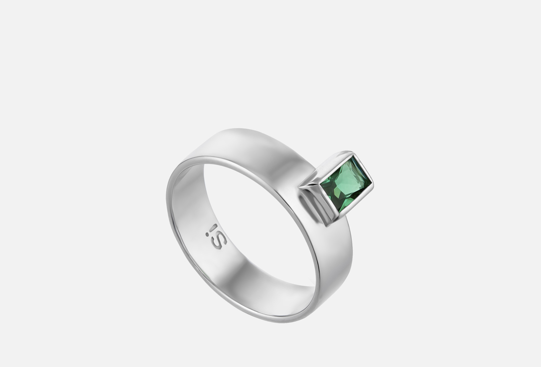 Изображение товара Кольцо серебряное the Si Льдинка с изумрудным фианитом