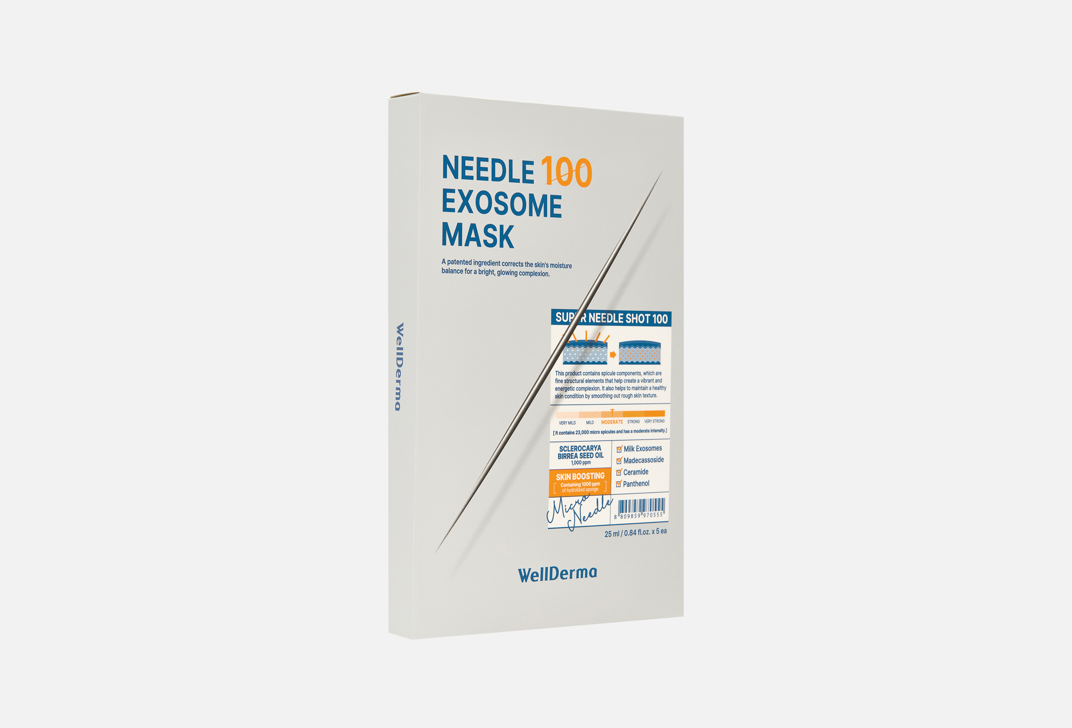 WellDerma Набор масок для лица с экзосомами и спикулами Needle 100