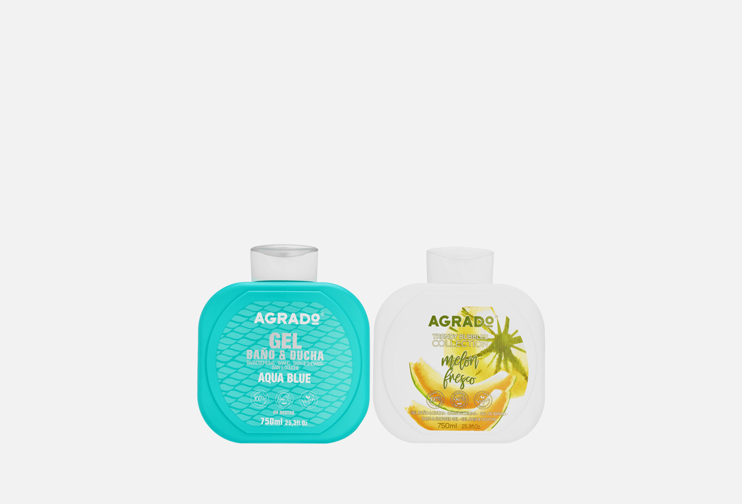 Изображение товара Набор гелей для ванны AGRADO Aqua blue + fresh melon