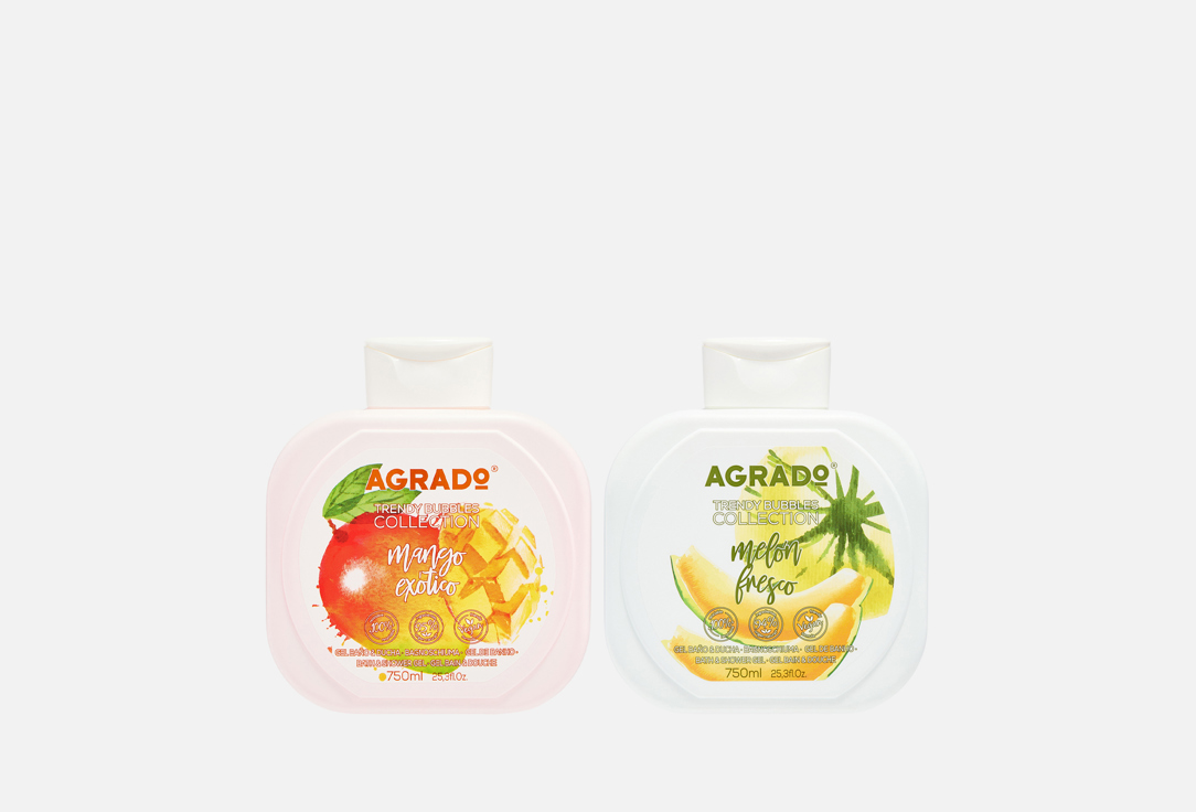 

Набор гелей для душа AGRADO, Fresh Melon + Exotic Mango 1500 мл