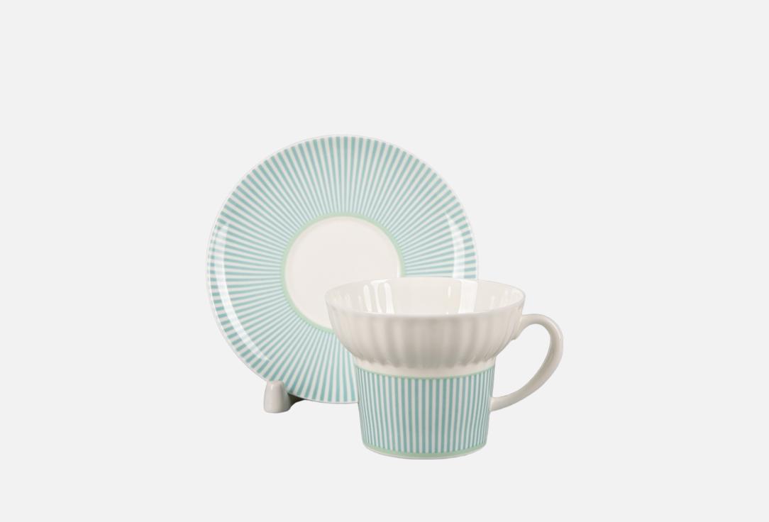 Изображение товара ЧАШКА С БЛЮДЦЕМ Императорский фарфоровый завод чайная, Волна Геометрия 3 Home