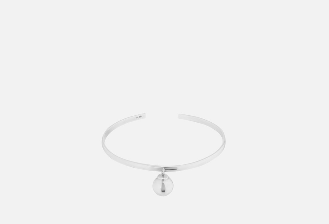 Изображение товара Серебряный браслет ЕжеВика с подвижным шариком 925 пробы для женщин