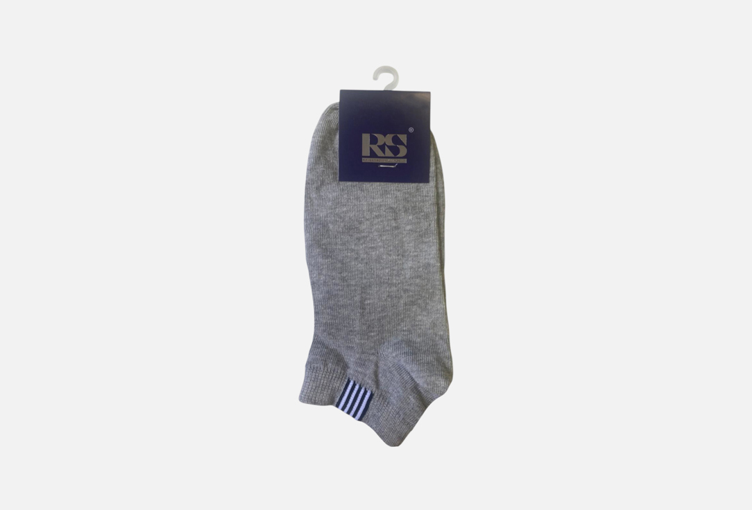 Изображение товара Укороченные мужские носки R&S серые из хлопка с спандексом