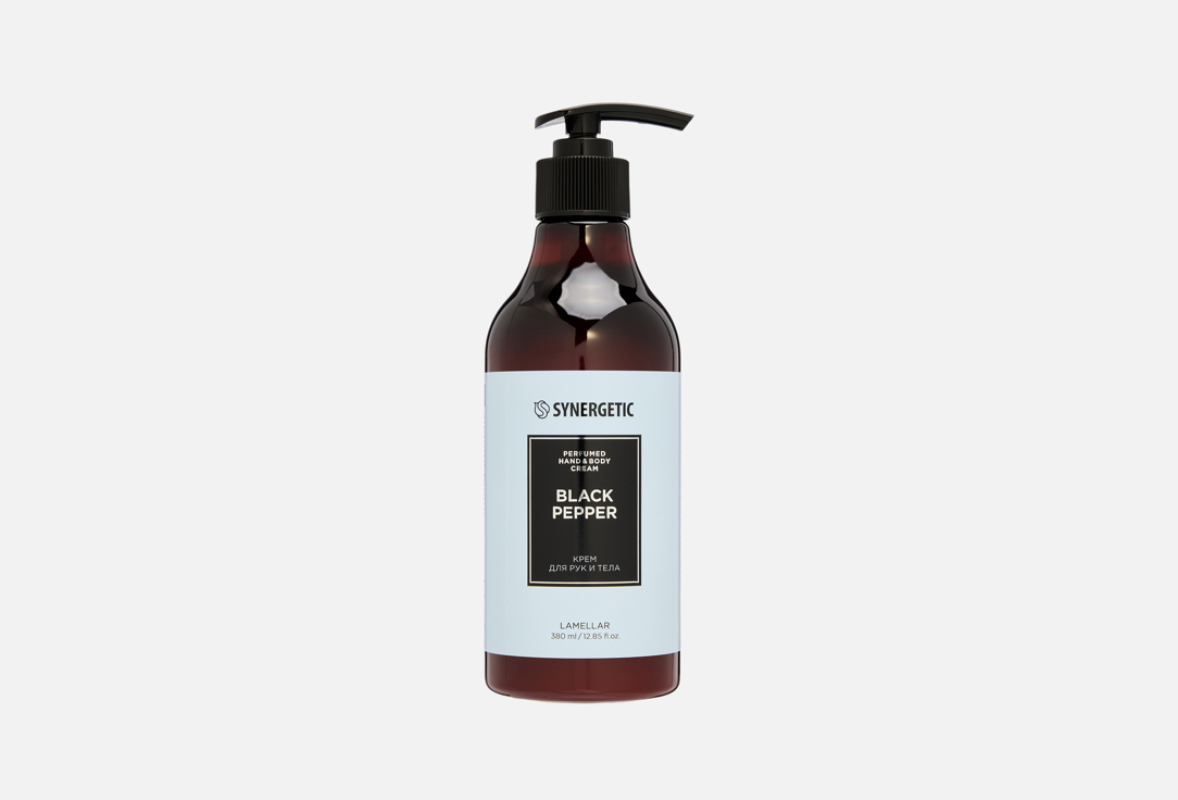 Изображение товара Парфюмированный крем для рук и тела Synergetic черный перец 380 мл натуральный увлажняющий