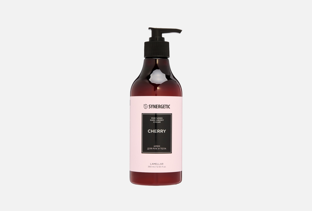Изображение товара Парфюмированный крем для рук и тела Synergetic вишня с натуральными маслами 380 мл