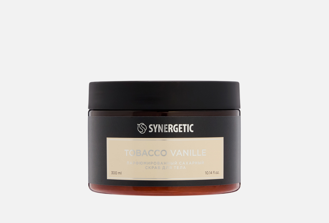 Изображение товара Парфюмированный скраб для тела Synergetic Табак-ваниль 300 мл с уникальным ароматом