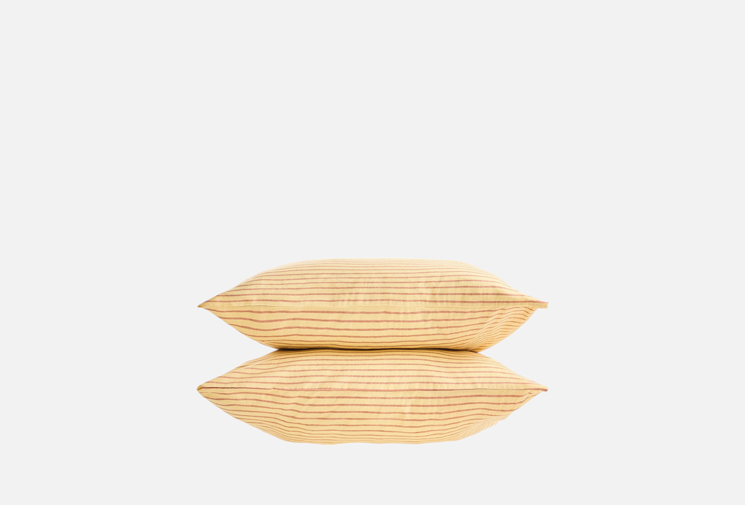 Изображение товара Наволочки MORФEУС Melange Apricot Stripe 50x70 см - 2 шт.