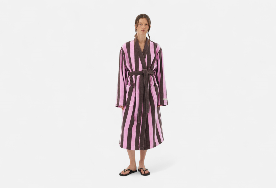 Изображение товара Халат MORФEUS PINK AND BROWN STRIPES, Pink-brown, Tall