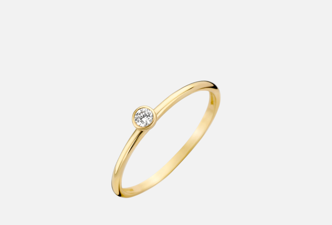 Изображение товара Кольцо из желтого золота 14 карат с фианитом 3,3 мм Blush