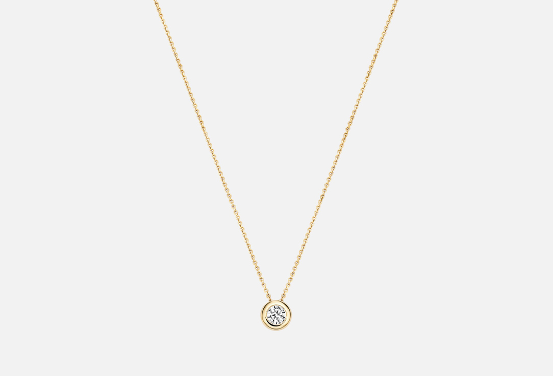 

Колье золотое BLUSH, С фианитом в круглой оправе 1 шт
