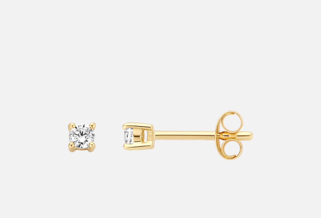 Изображение товара Серьги золотые Blush с фианитами 2,5 мм