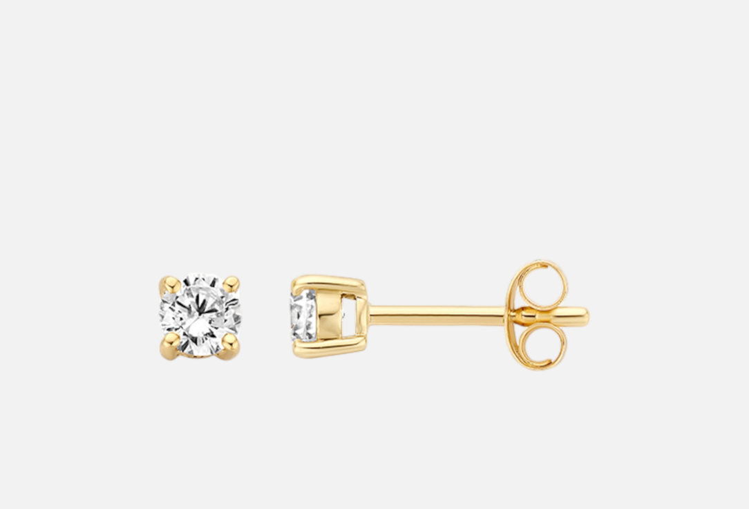 Изображение товара Серьги золотые Blush с фианитами 3,5 мм