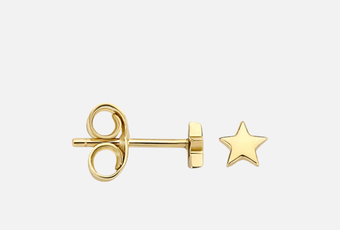 Изображение товара Золотые серьги пусеты Blush звездочки 14 карат женские минимализм