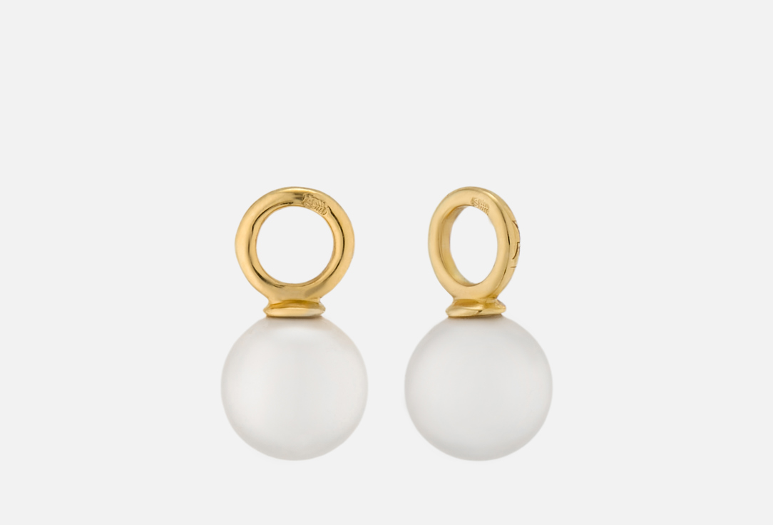 

Подвески на серьги золотые BLUSH, С жемчужинами 6 мм 2 шт