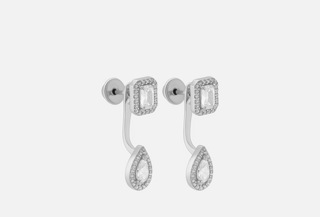 Изображение товара Серьги-пусеты серебряные Pokrovsky с фианитами