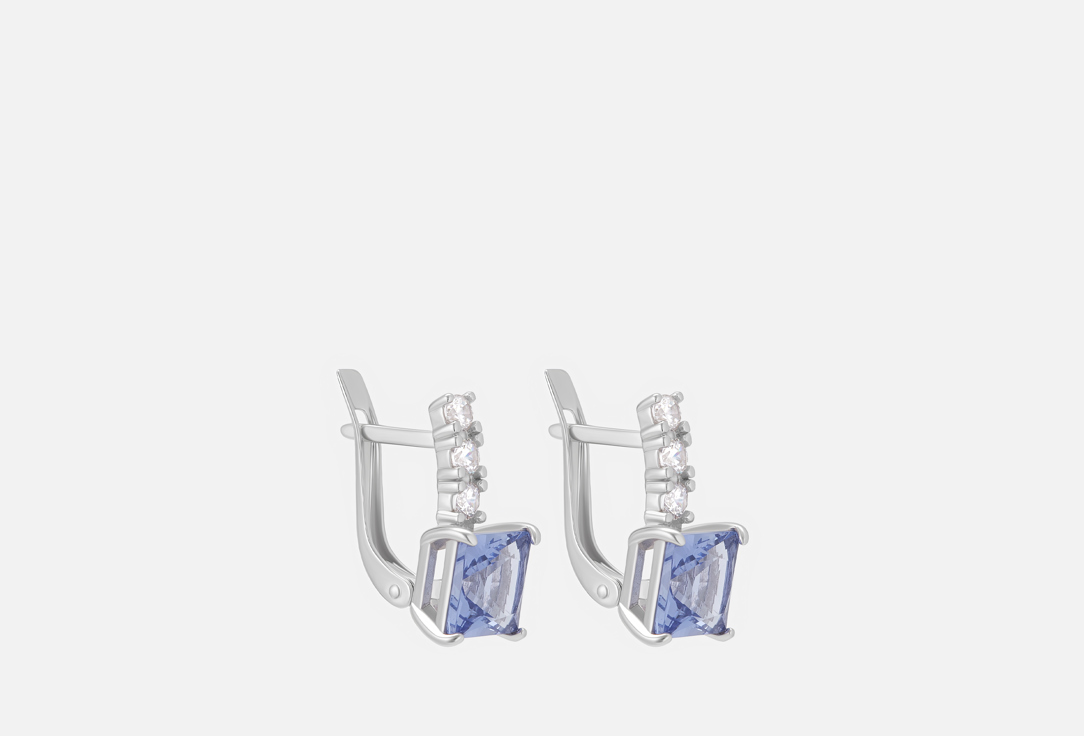 Изображение товара Серебряные серьги Pokrovsky с кварцем и фианитами 925 пробы