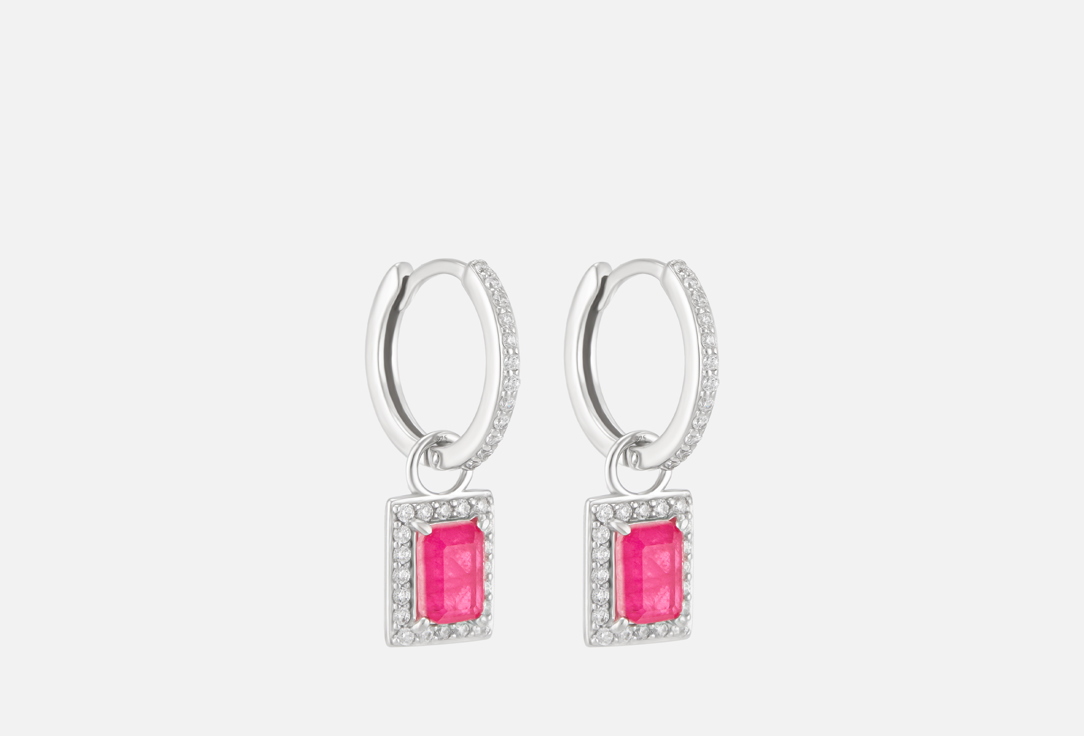 Изображение товара Серьги серебряные Pokrovsky с фианитами и горным хрусталем 925 пробы