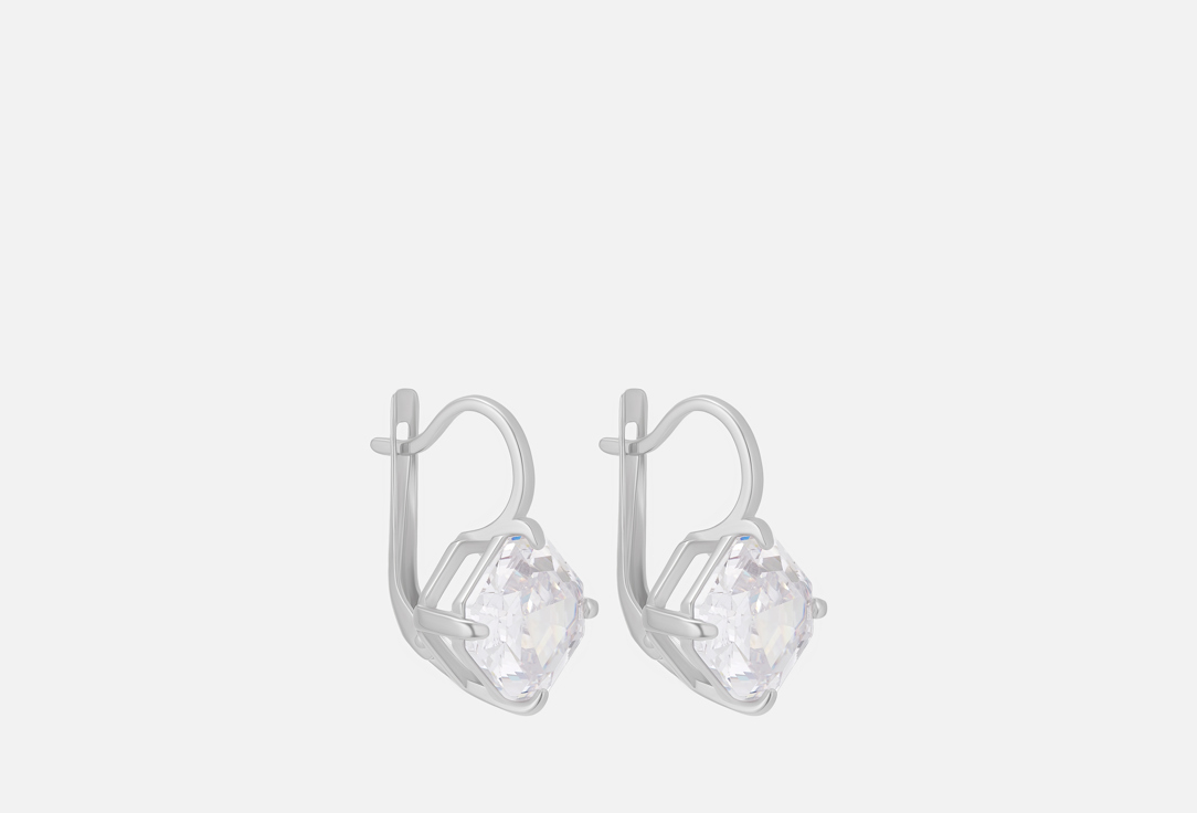 Изображение товара Серебряные серьги Pokrovsky с фианитами 925 пробы, родирование