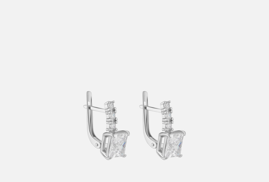 Изображение товара Серьги серебряные Pokrovsky с фианитами - изящное украшение для женщин