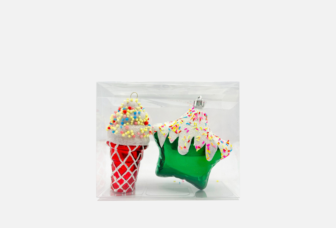 Изображение товара Набор новогодних подвесных украшений Magic Time 5x5x10,7 см, 9,7x4,6x10 см