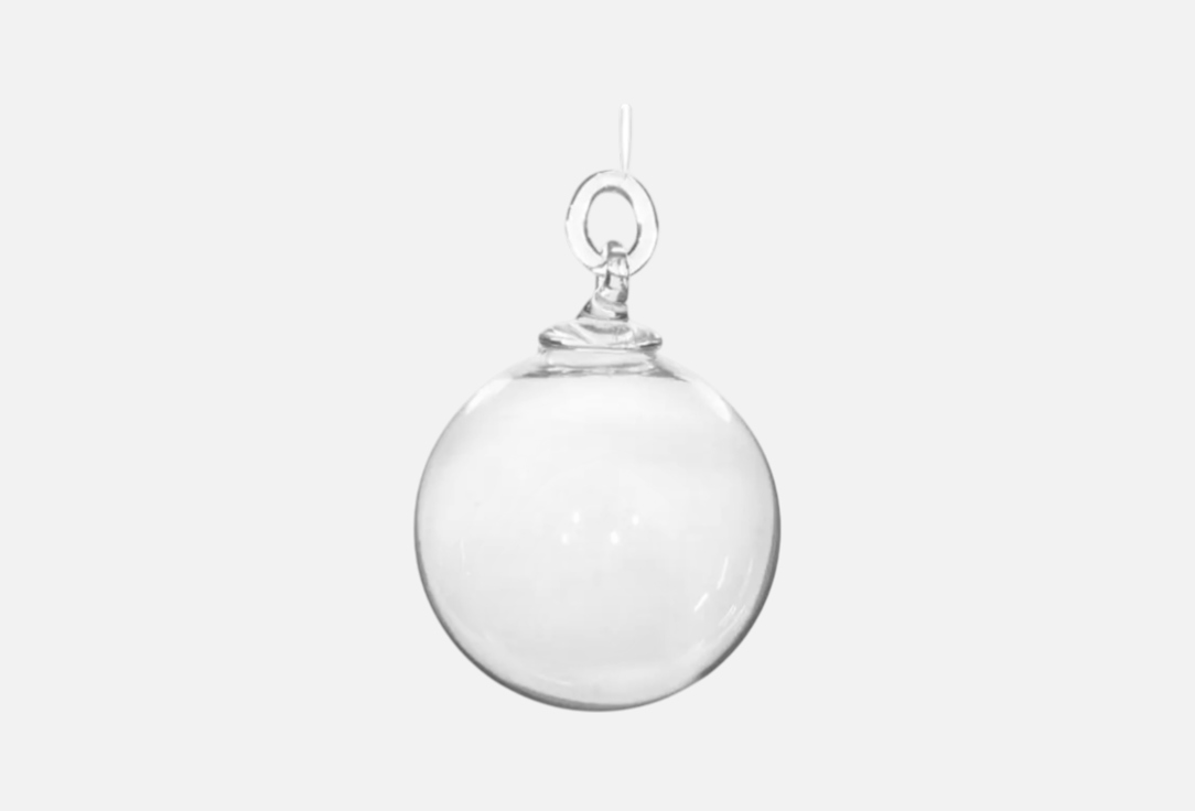 Изображение товара Новогоднее украшение VALMA стеклянный шар 10х10х10 см прозрачное, елочная игрушка