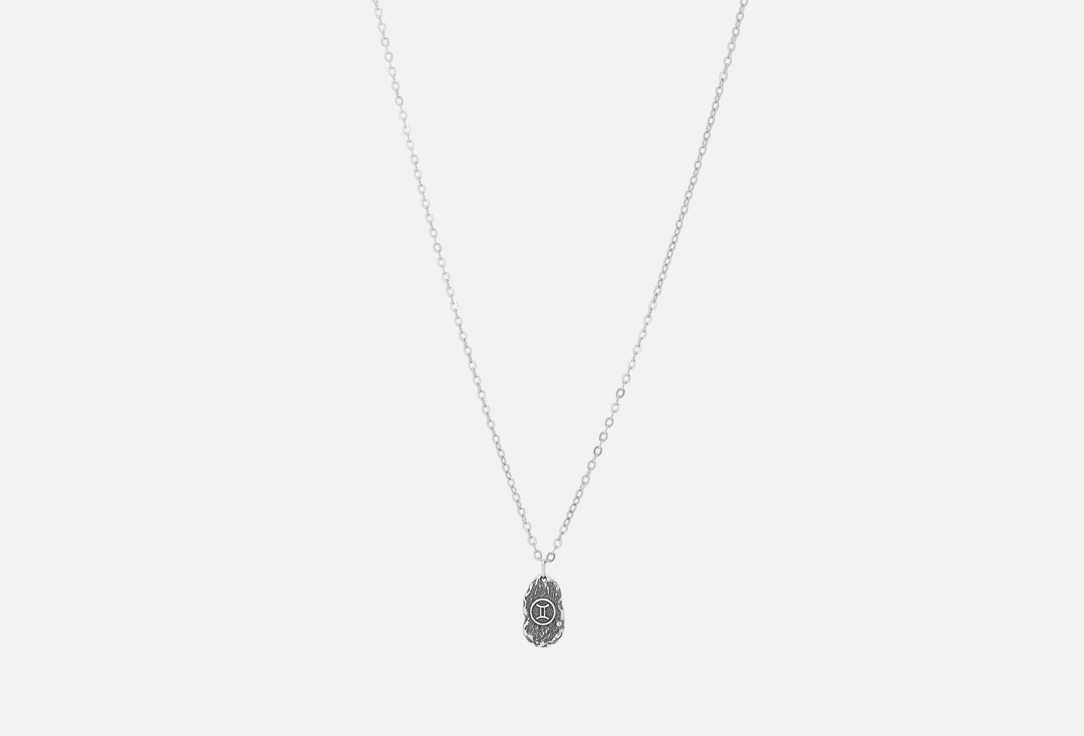 Изображение товара Колье серебряное Zodiac Близнецы 925 пробы с родиевым покрытием