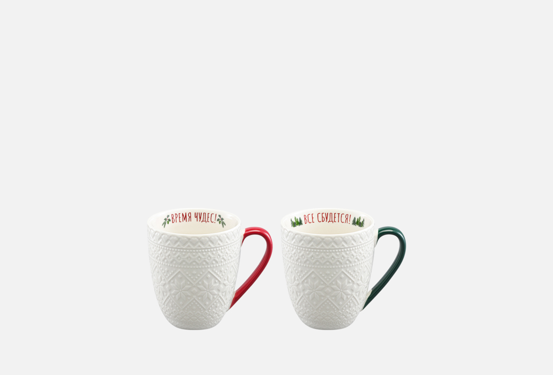 

Набор кружек TKANO, Winter embroidery, New Year Essential 2 шт